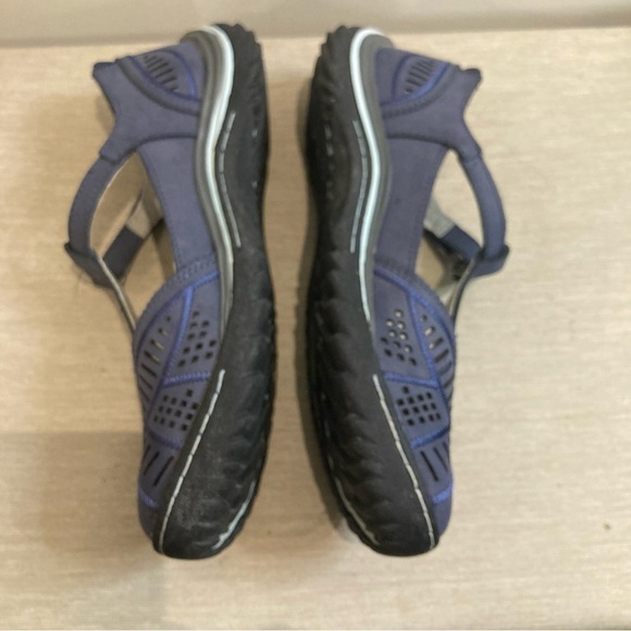 JAMBU Sz 7 Bridget Leather Pop Stitching Comfort Secure Closure T-post Sandals - Picture 6 of 14